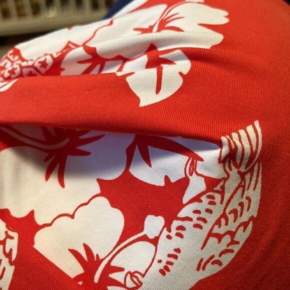 Land’s End twist front bikini top orange floral print underwire adjustable 8 - Picture 6 of 7